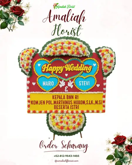 Papan Bunga Pernikahan Panjang Wetan